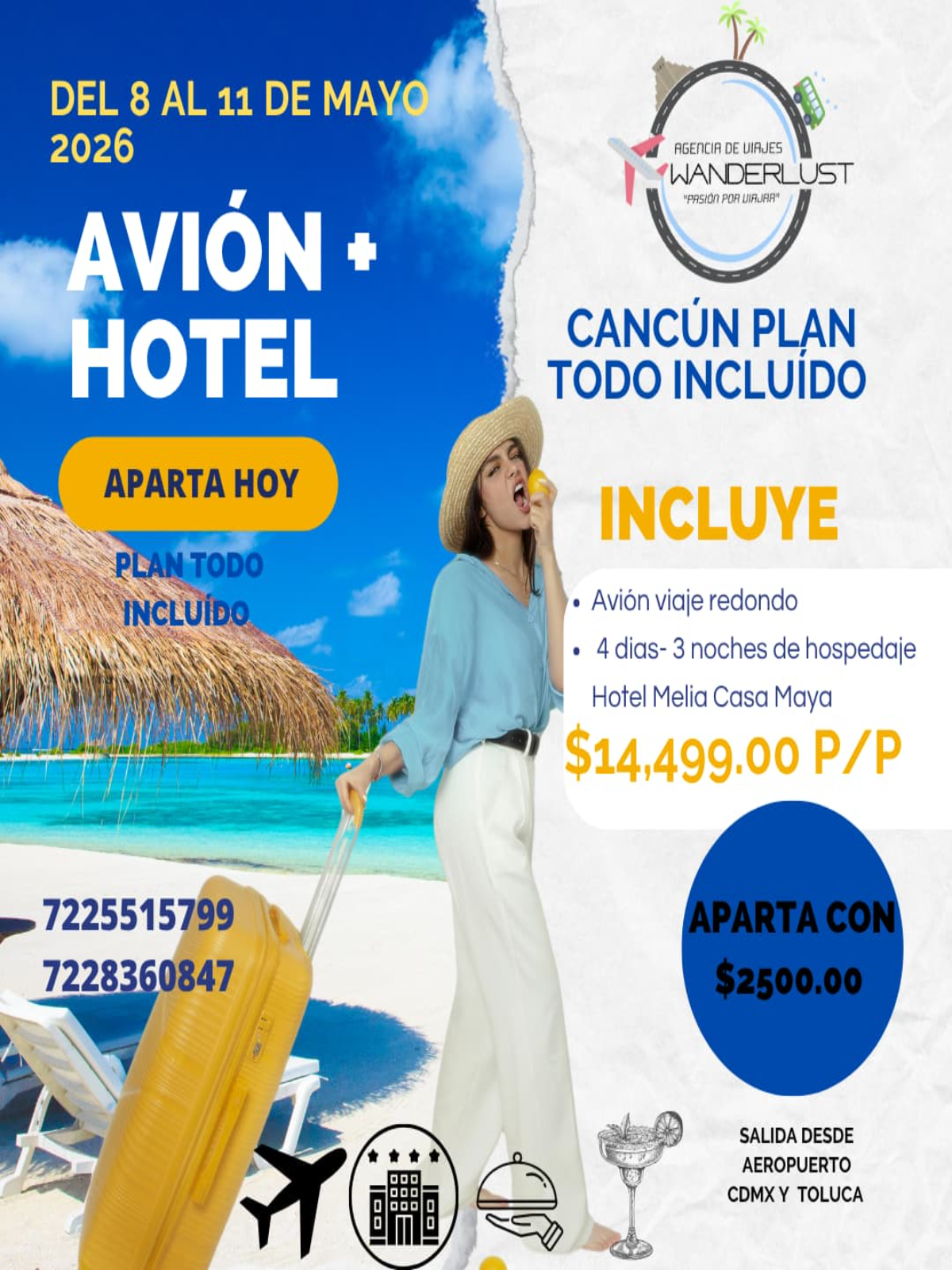 Turquoise beach and hotel zone in Cancun, Quintana Roo